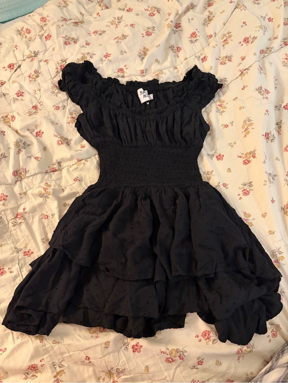 Princess Polly Black Ruffled Romper